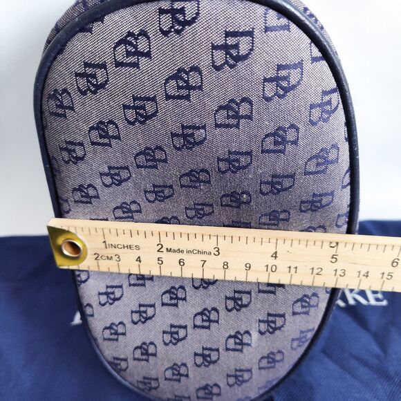 Vintage Dooney & Bourke Bag Signature Y2K 90S Blue Gray Dust Bag Canvas Leather - Picture 15 of 16
